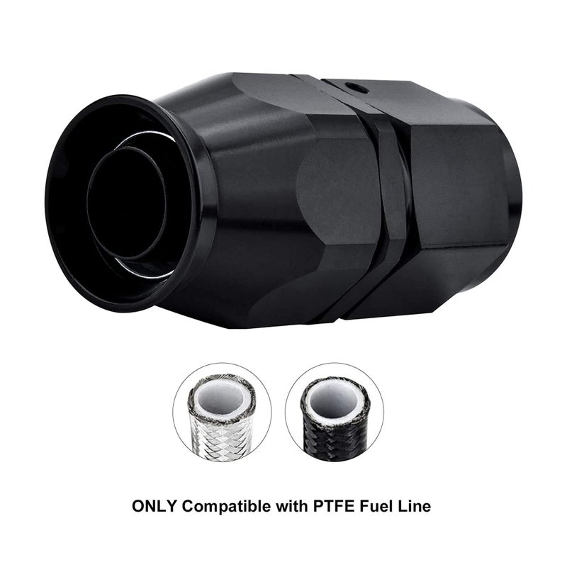 EVIL ENERGY 6AN PTFE Hose End Fitting Straight Black for PTFE Hose Only - Image 5